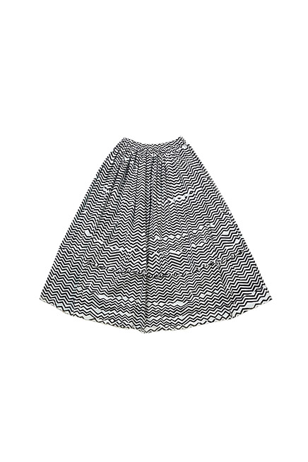 Gathered Skirt – Zig Zag Print